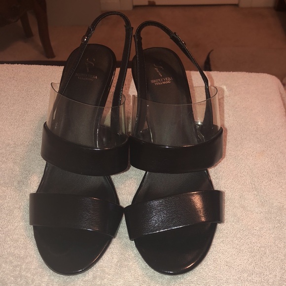 Simply Vera Slingback Heels Black 8 - Picture 7 of 7